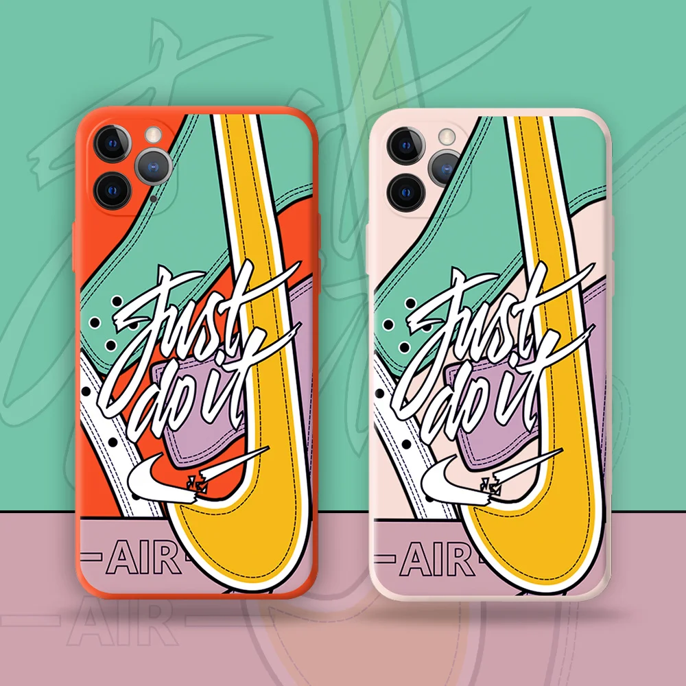 

Fashion Sports Niike Jordan Brand AJ sneakers shoes Street Tide Soft Phone Case for iPhone 12 11 PRO MAX Mobile Phone Case