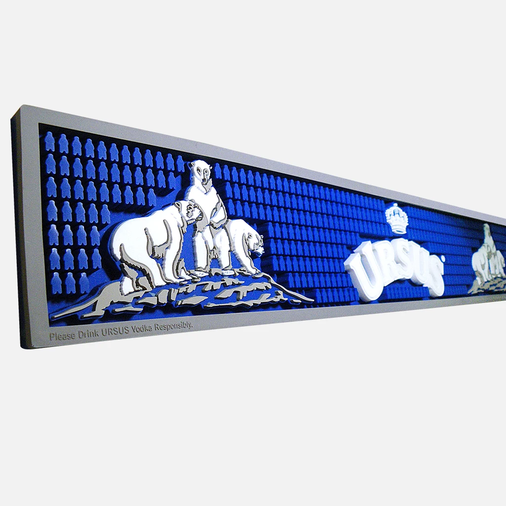 

OEM logo soft pvc rubber bar mat rubber bar counter mat, Customized color