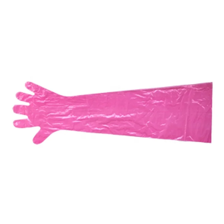 
Veterinary equipment plastic PE disposable animals long glove veterinary glove 