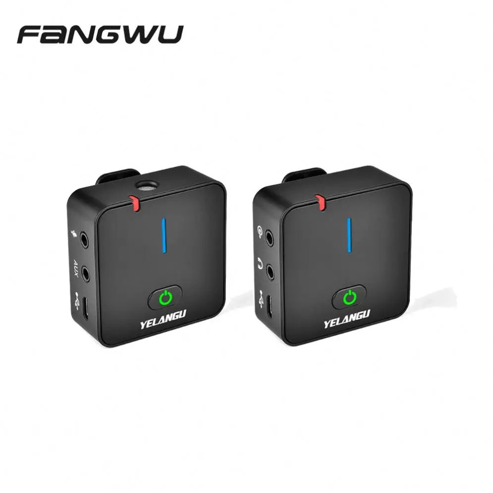 

Hot Selling 2.4 Lavalier Microphone Compact System Microphon Price Wireless, Black