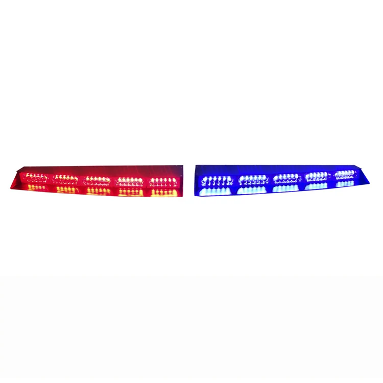 Red blue police emergency vehicle rear window dash flashing bar interior LED visor light