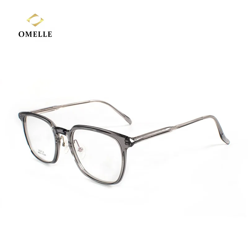 

OMELLE Ultra Thin Acetate Frame Clear Color Optical Frame Anti Blue Light Eyeglasses, As picture show