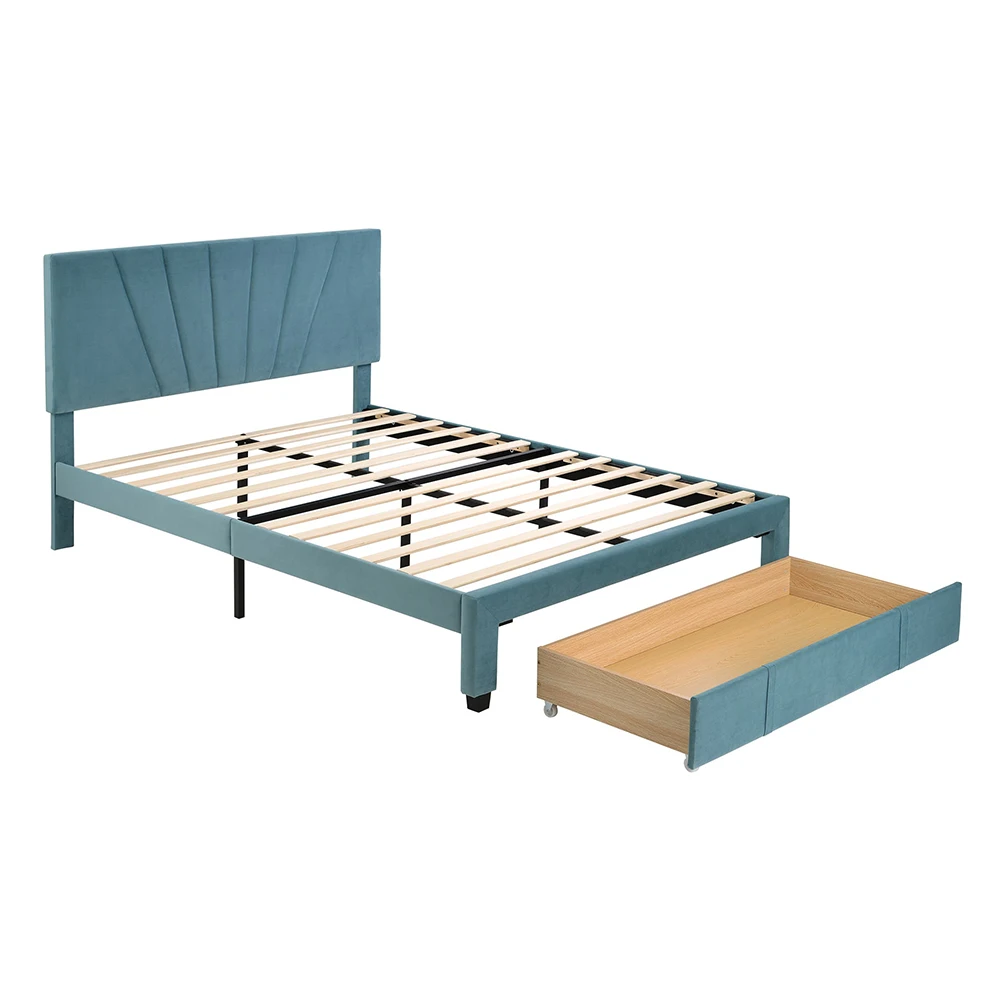 

Hot Sales Plywood+MDF+Pinewood Bed Frame Queen Size Upholstered Bed