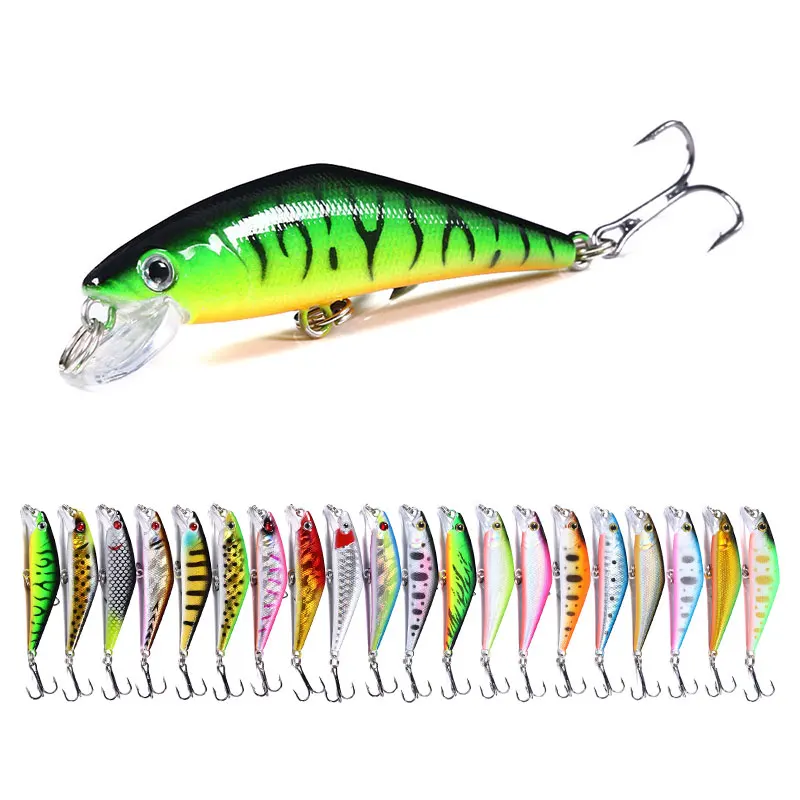 

6.8cm 5.2g Hot sale plastic long shot bait Fishing Hard Bait sinking Minnow Lure, As pictures