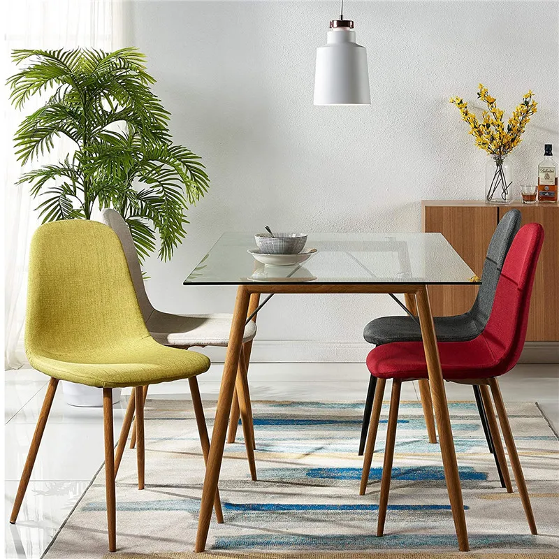 
free sample China Wholesale home furniture dining room set glass dinning table and chairs 