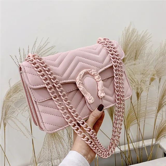 

Fashion Ladies Handbags Shoulder Messenger Bags 7 colors 2 Size PU Leather Chain Small Crossbody Bag Women Handbags