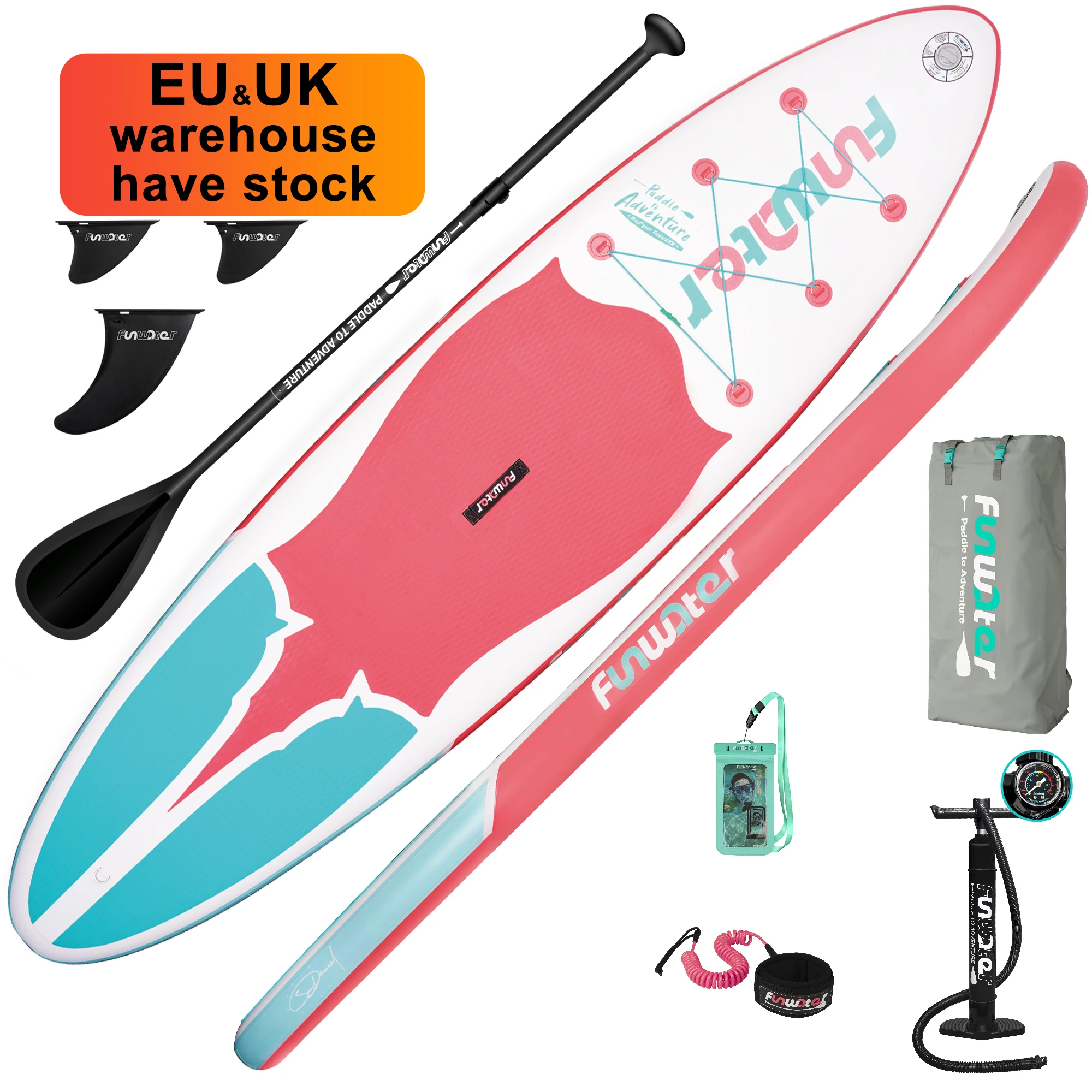 

FUNWATER Dropshipping OEM 11' paddle board sup wholesale inflatable sup paddle board paddleboard