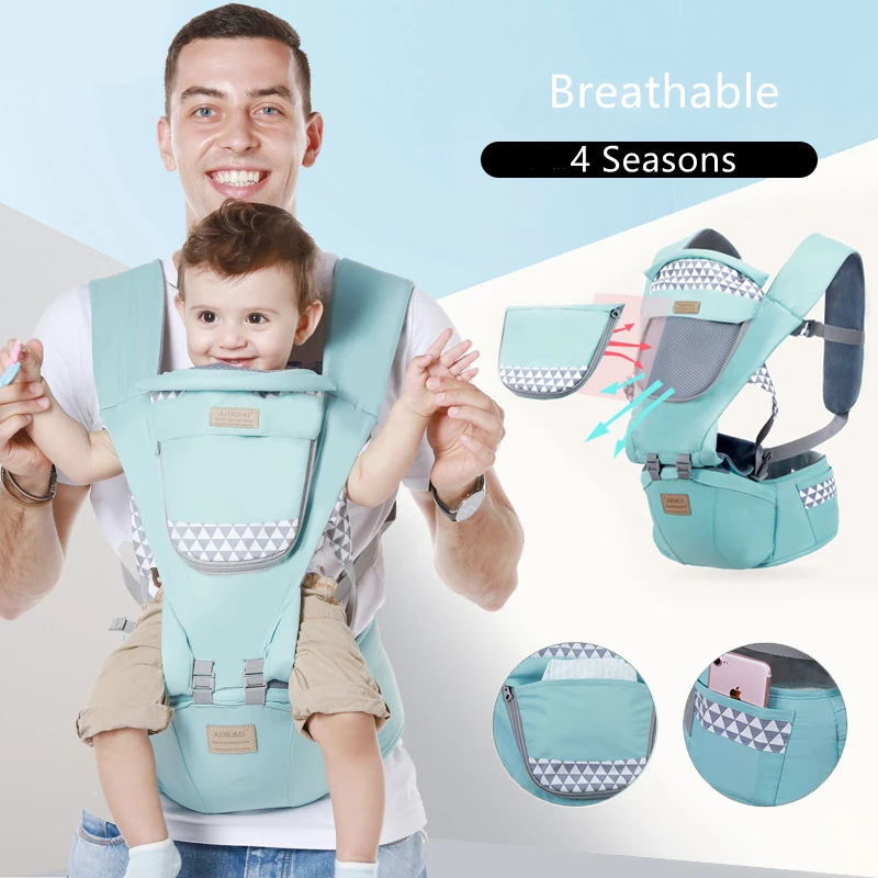 

C'dear Baby Carrier Wrap Breathable Sling Newborn Ergonomic Backpack Baby Carrier with Hipseat harness Waist Stool