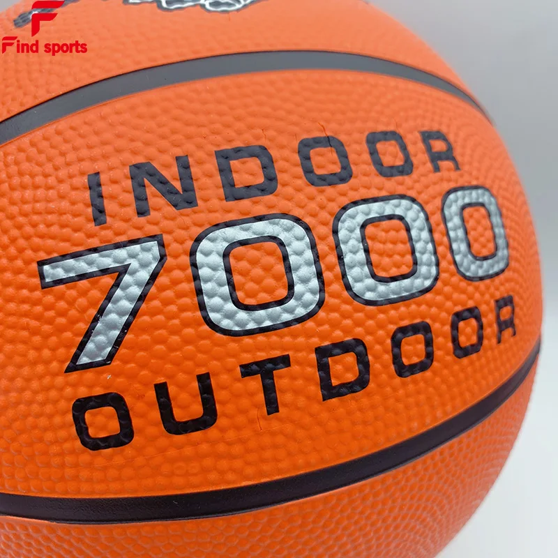 Factory Wholesale Size 7 Rubber Basketball For Youth Outdoor Indoor