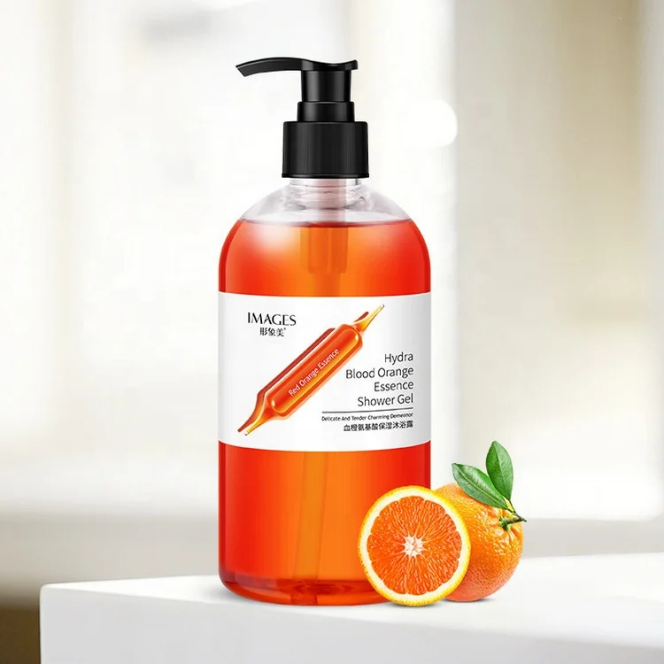 

YANMEI private label 550ml Gentle Formula Foam Shower Gel Amino Acid Body Wash with orange extract Vitamin C serum