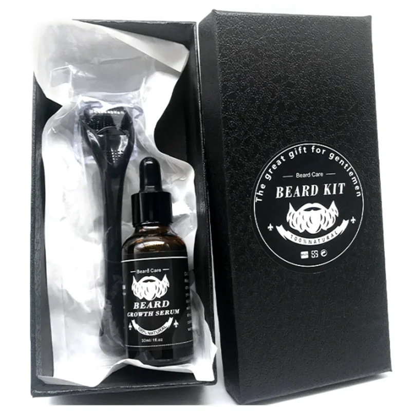 

Beard Shampoo Organic 4 In One Beard Roller Comb Brush Grooming Growth Kits