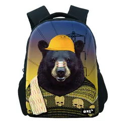 Lovely bear print school bags kids wholesales larg