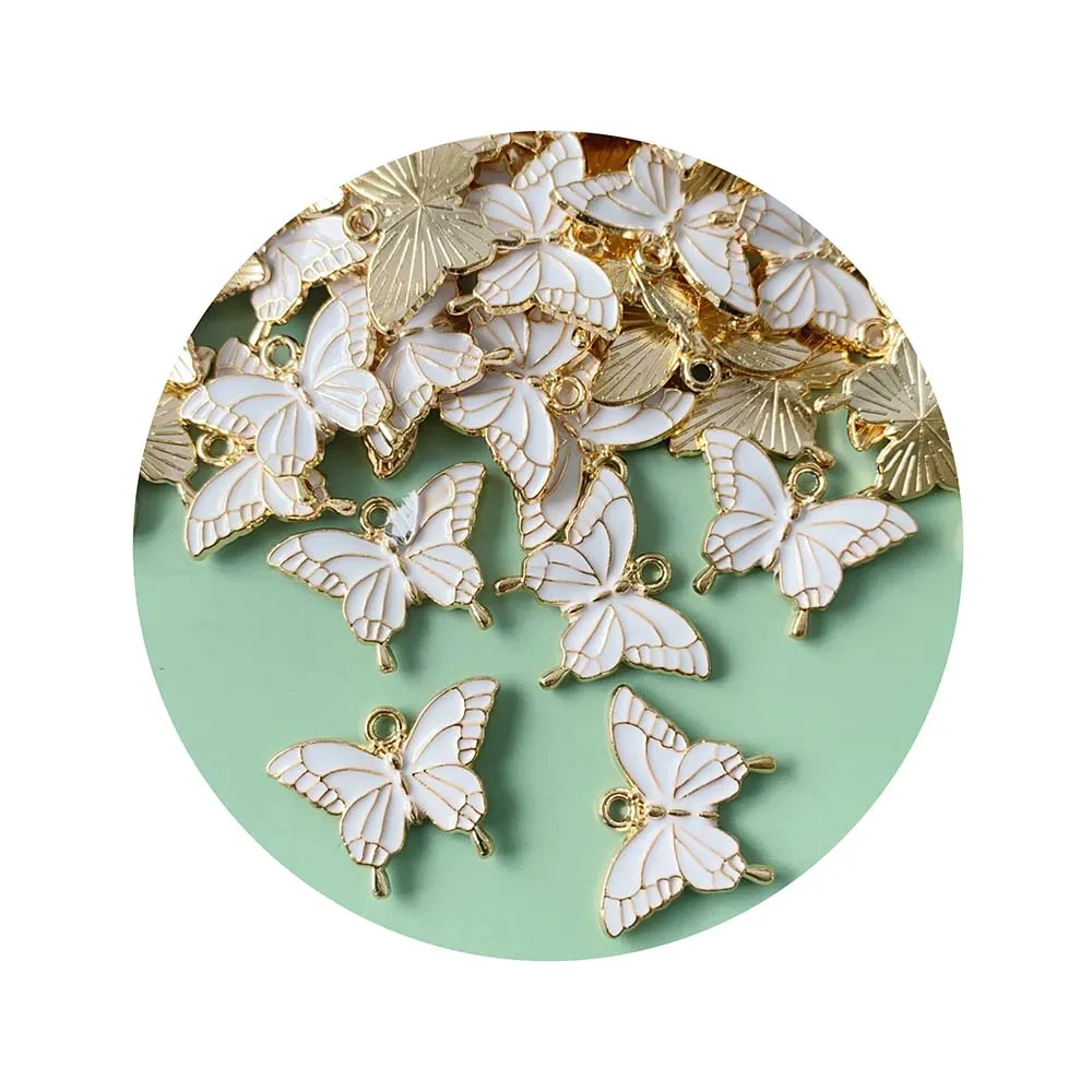 Butterfly Enamel Charms Black and White Butterfly Charm Jewellery Making Craft Supplies Beautiful Butterfly Bracelet Earring
