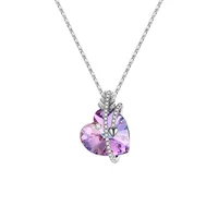 

XN08121 xuping imitative diamond luxury arrow dainty love heart necklace, crystals from Swarovski