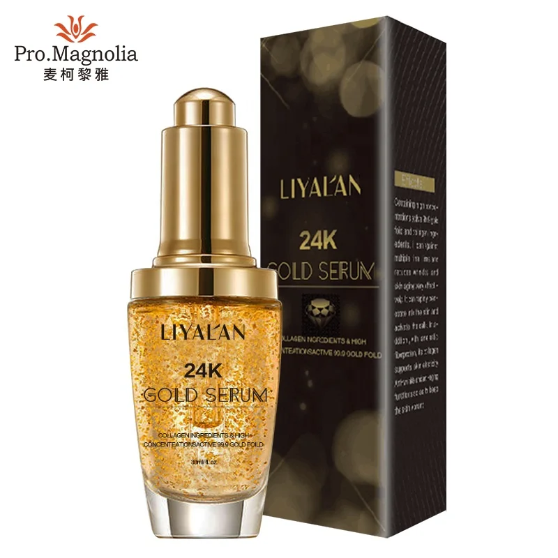 

Korea Collagen 24k Gold Serum For Skin Care, Transparent belt gold foil