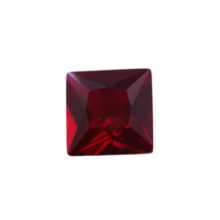 

Redleaf Stone Wholesale Synthetic Corundum Stone Square Shape Pigeon Blood Ruby D-red 8# Loose Gemstone