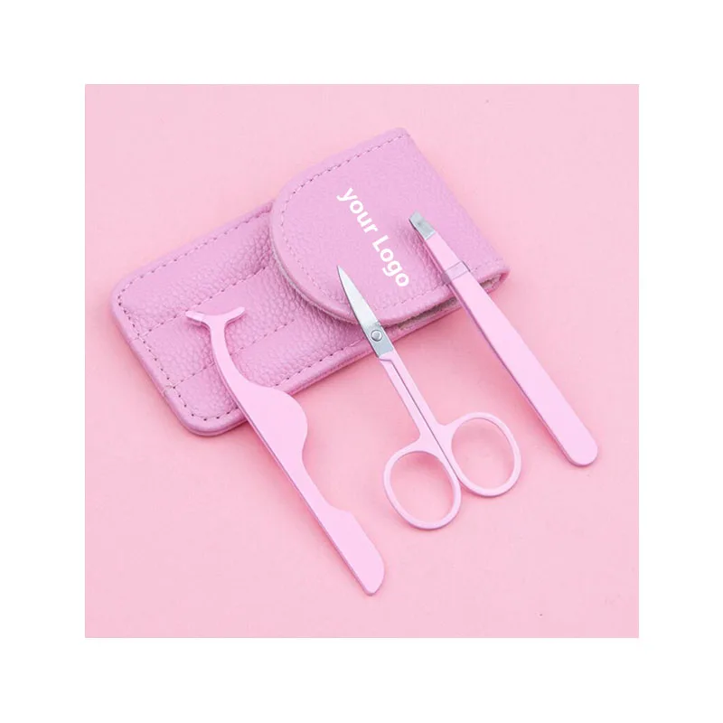

High-quality portable 3pcs tweezers eyelash eyelash applicator tweezers tweezer set custom