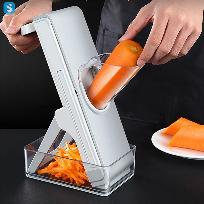 

Kitchen Tool Multifunctional Food Slicer Potato Carrot Meat Cutter Multi-slicer Vegetable Mandoline Slicer, Yellow