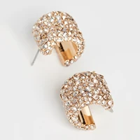 

Barlaycs 2020 Fashion Luxury Designer Brass Copper with CZ Zircon Zirconia Little Hoop Clip on Stud Earrings Ear Cuffs