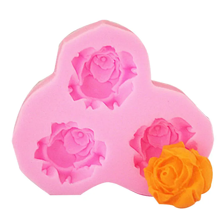 

Wholesale Cake Tools Decorating Rose Flower Shaped Silicone Cake Mold The latest design of cake mold, Pink