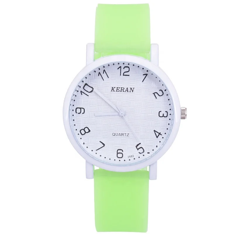 

New design cheap kid silicone rainbow color children watches for girl, 5 colors