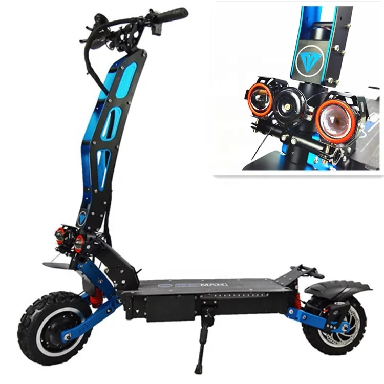 

2020 Hot selling portable long range lithium battery adult 11 inch 8000W electric scooters with seat, Blue/red