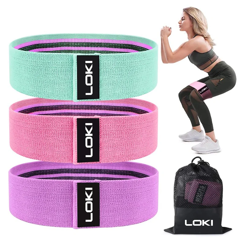 

Hot sale keep slim custom logo professional resistance bands for home exercise, Pink green purple