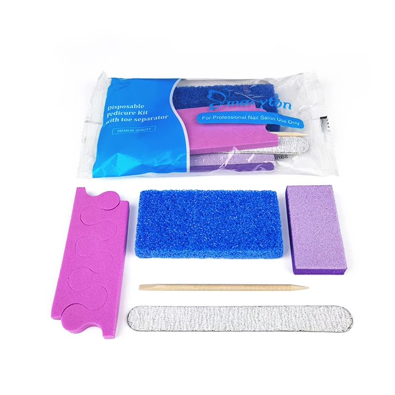 

Free shipping 200sets/inner case blue 5pcs pedicure nail salon kit manicure set