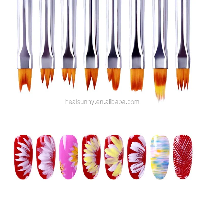 

Double-ended Design Dotting Painting Polish Nail Art Brush Pen with Glitter Acrylic Handle