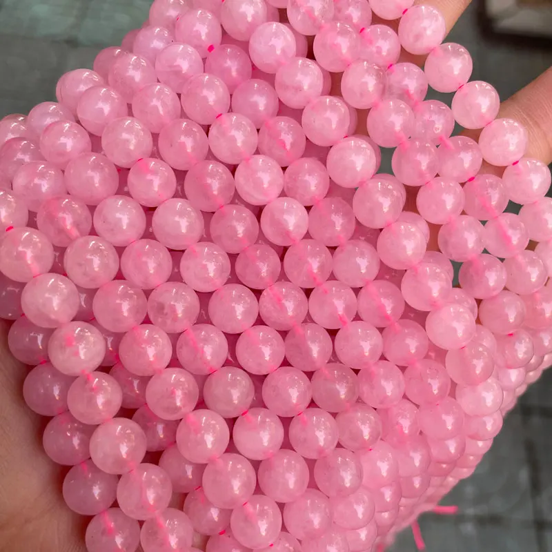 

Pink Rose Quartz Round Loose Beads 6mm Wholesale Bulk Quartz Crystal Beads DIY Bracelet Charm Bangles For Jewelry Making