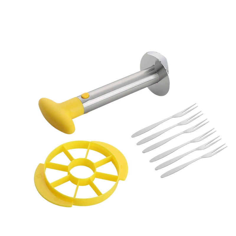 

Kitchen Gadget Fruit Tools Pineapple Peeler Pineapple Corer Slicer Pineapple Cutter And Slicer, Yellow