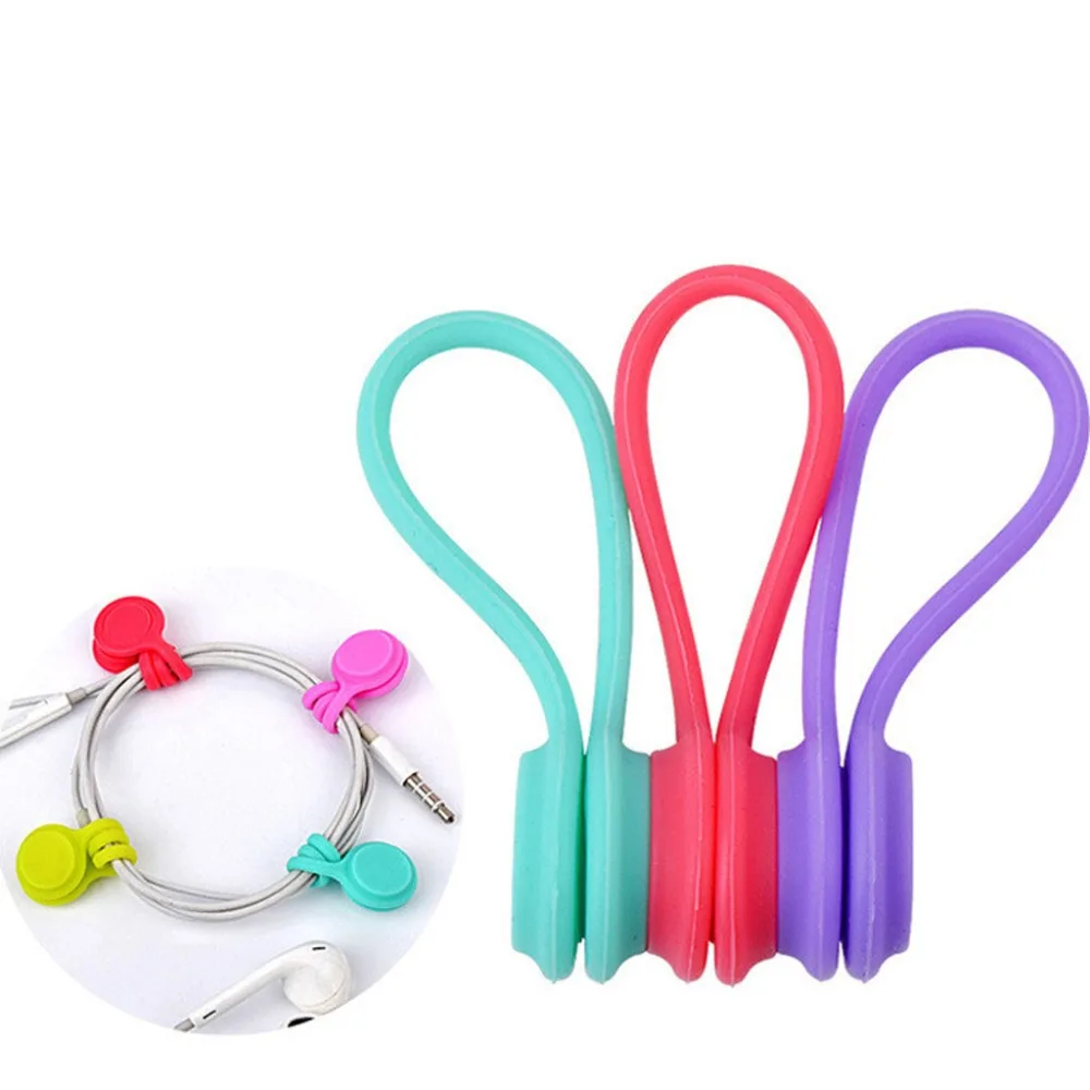 

Magnetic Cable Winder Earphone Wrap Cord Organizer USB Cable Ties for Management of Headsey Cables Bookmarks Keychain, 3 color for choice,custom based on requirement