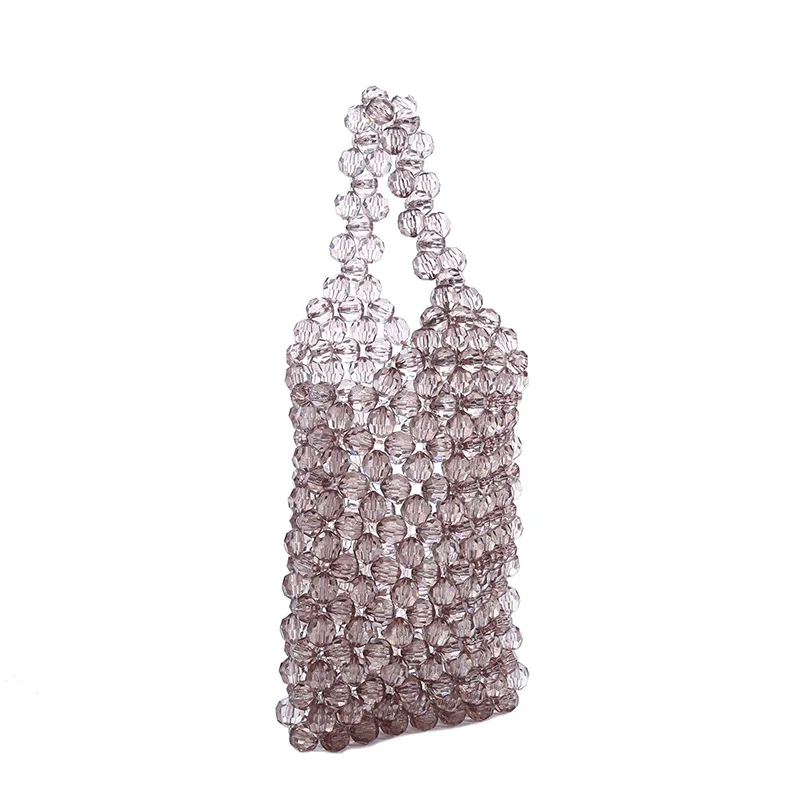 

New beaded bag women's pure crystal handbag Korean Mini fashion mobile phone bag