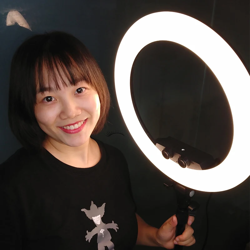 

Ring Light with Tripod Phone Holder Bag Mirror Photography Dimmable Video light for Youtube Makeup Selfie