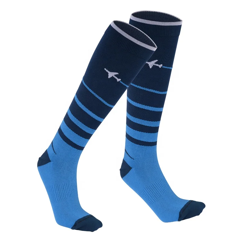 

Customized running cycling aero socks elite copper boys youth football gym anti slip Knee High Sports Compression Socks