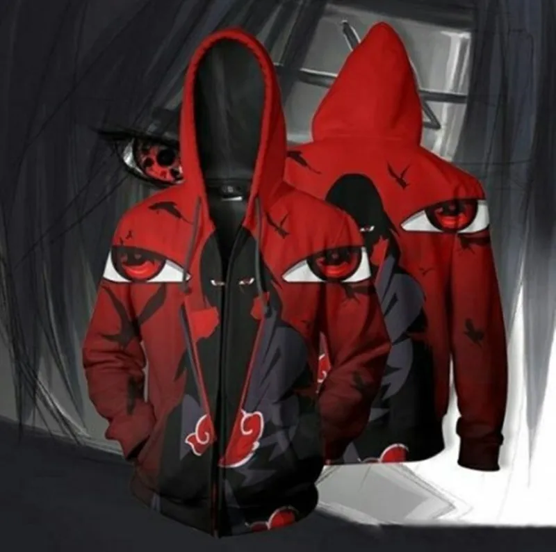

2021 Anime Streetwear Winter Coat Fashion Loose Uchiha Itachi Hoodie Sweatshirt Unisex Hoodie Men Womens, Picture