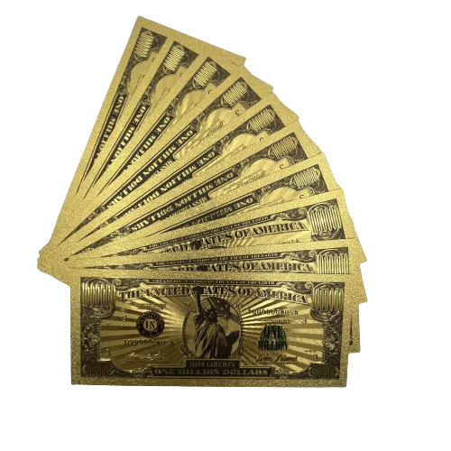 

Free shipping us dollar bank note usd gold foil plated banknotes in stock