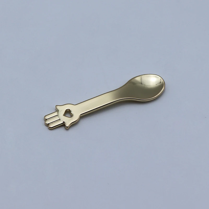 
Creative styles 60mm metal luxury silver/rose gold cosmetic cream spoon 