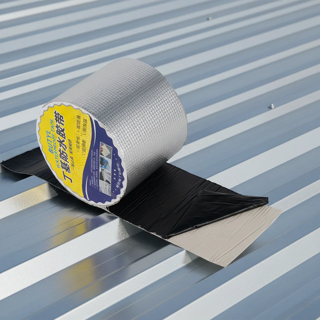 Factory Waterproofing Membrane Self-adhesive Aluminium Foil Sealant Strip Steel Roof Kitchen Pipe Patch Butyl Tape Manufacturer