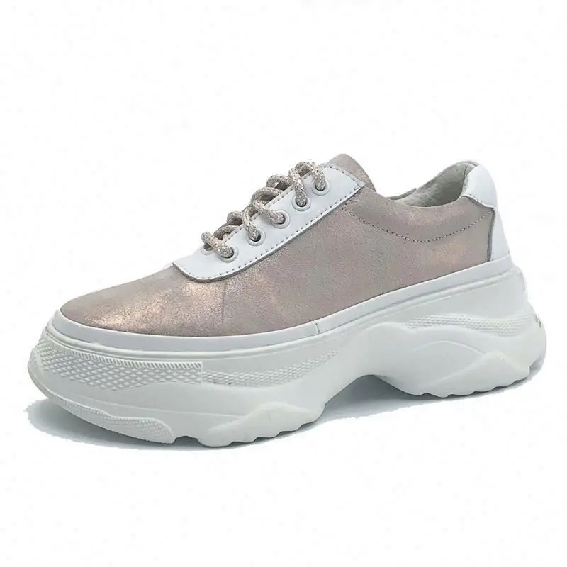 

2020 new styles ladies brilliant casual sports shoes women custom sneakers for women, Silver/pink/orange