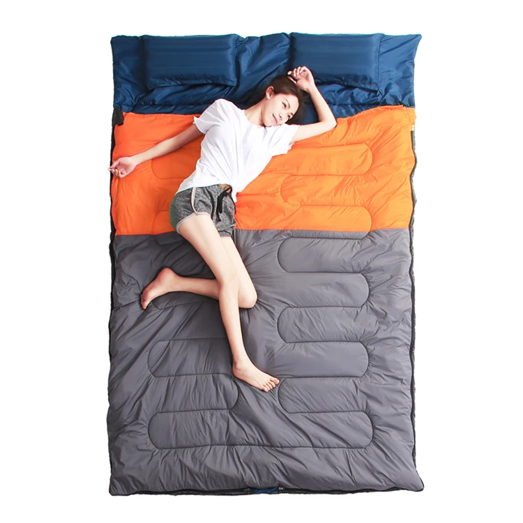 

FunFishing Couple double widened thickened outdoor camping warm waterproof sleeping bag