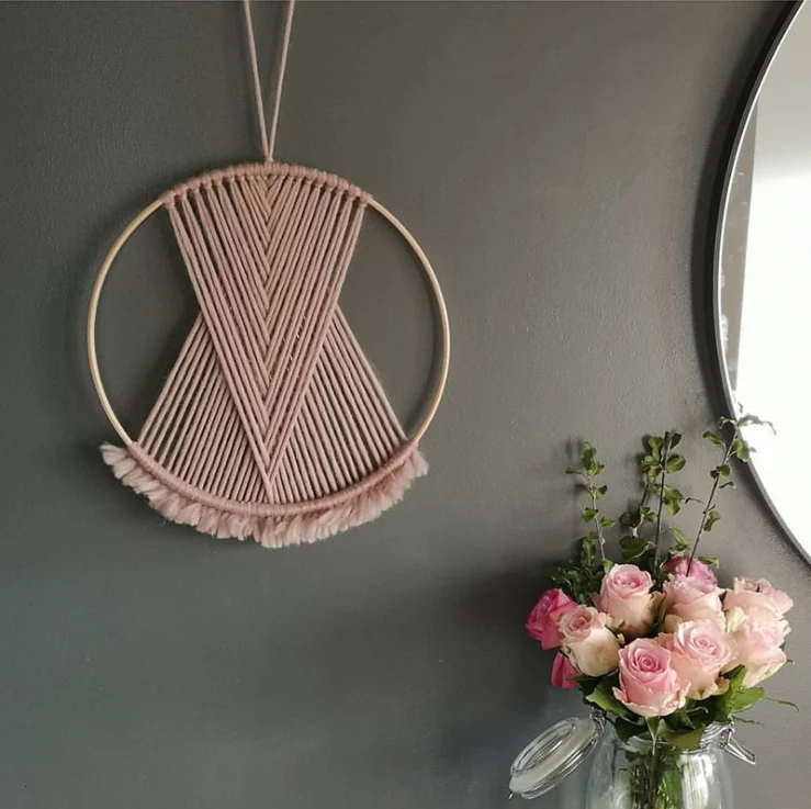 

Boho decor Macrame picture wall hanging
