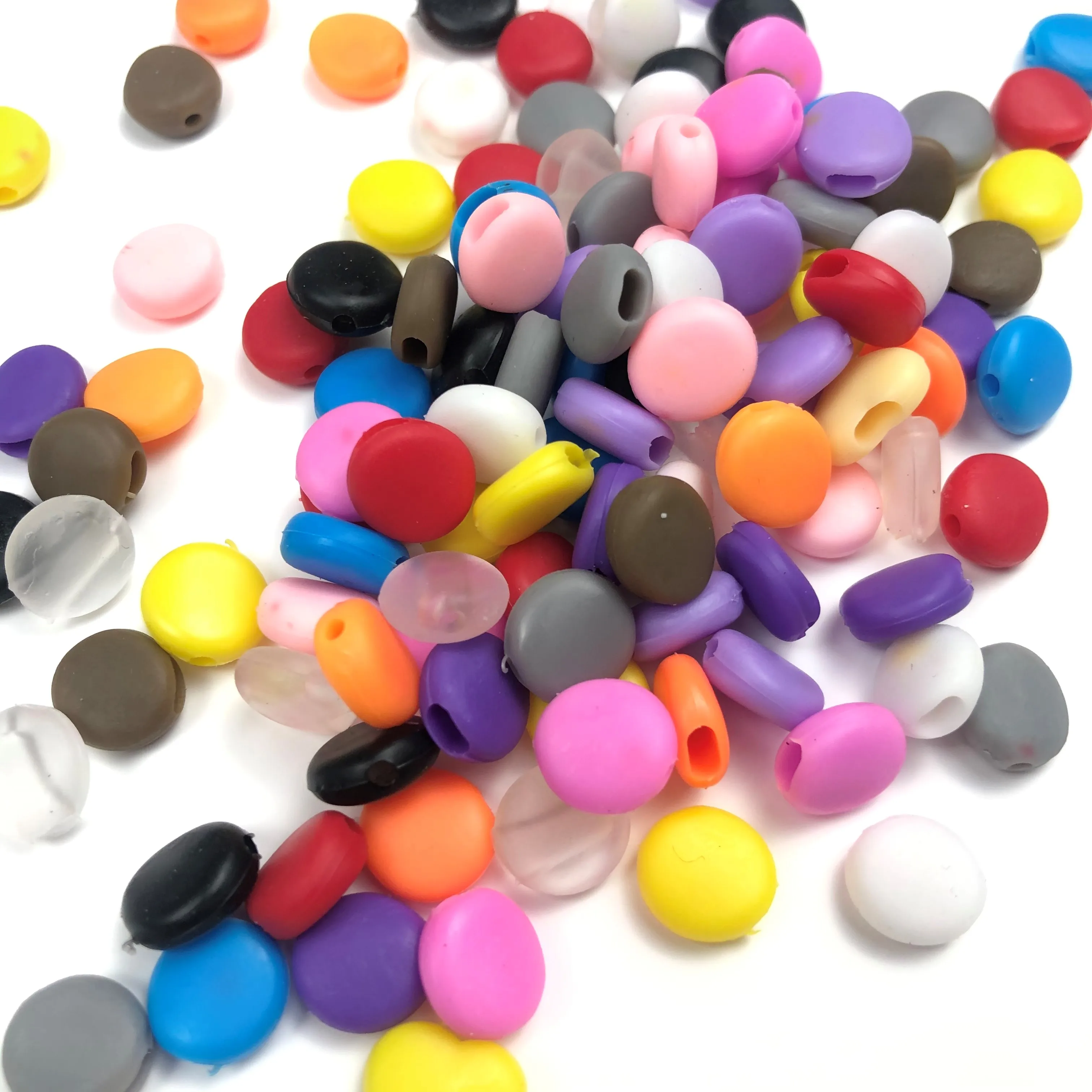 
5000pcs/bag PVC TPE Silicone Cord Lock Stopper Flat Buckle Beads Adjustment Buckle elastic band stopper 