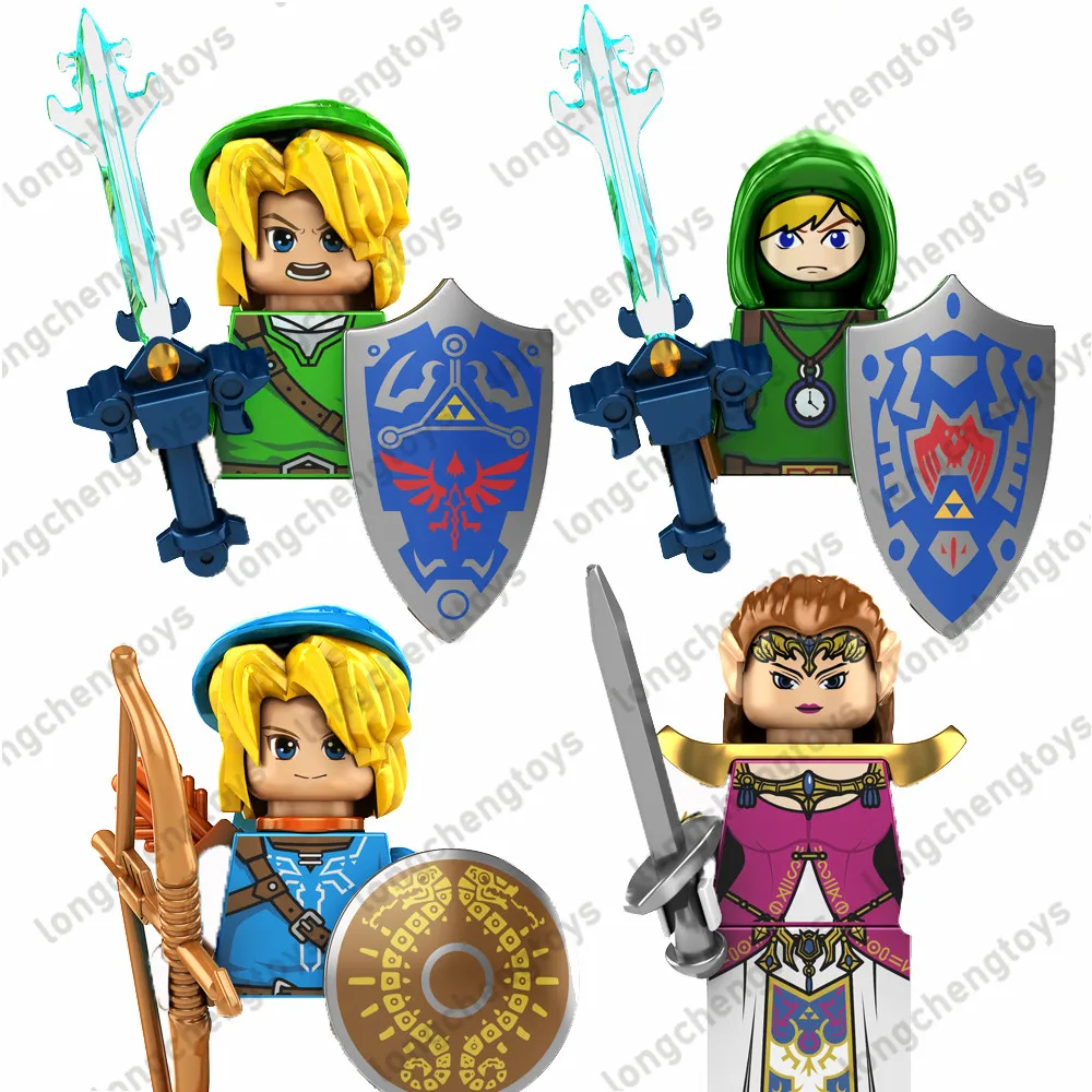 

Game The Legend of Zelda Princess Zelda Link Building Blocks Bricks For Children Collection Toys KF6184