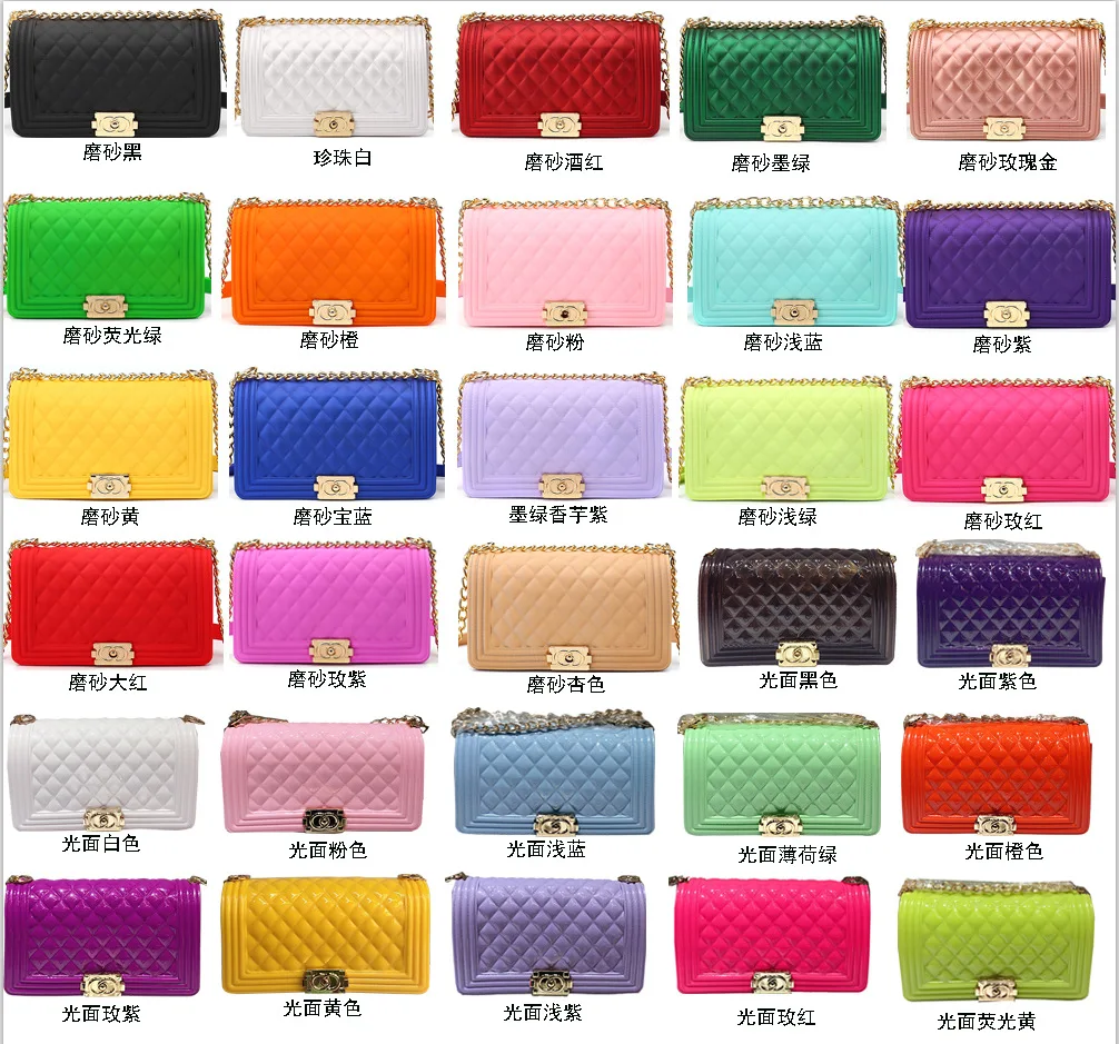

2021 fashion summer pvc female handbags women luxury designer famous brand rainbow jelly purses and handbags