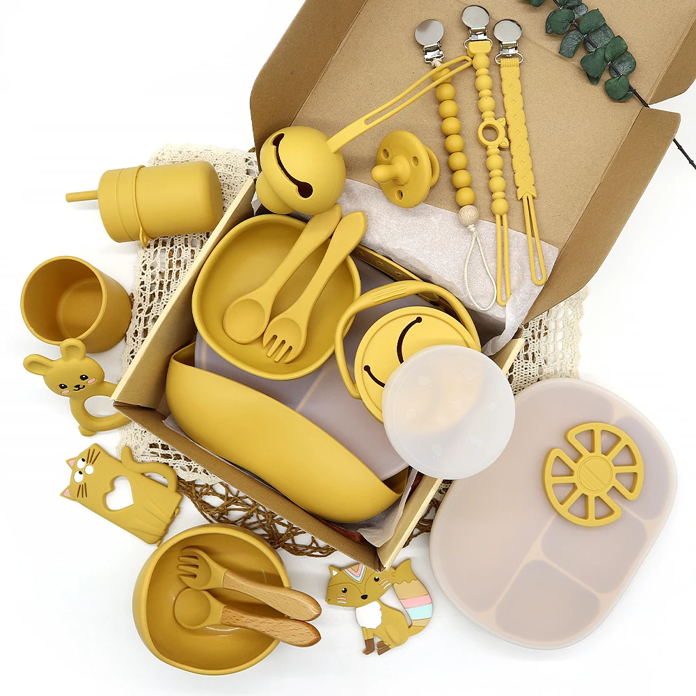 

Wholesale custom color food grade children's silicone plate with lid, Customized color