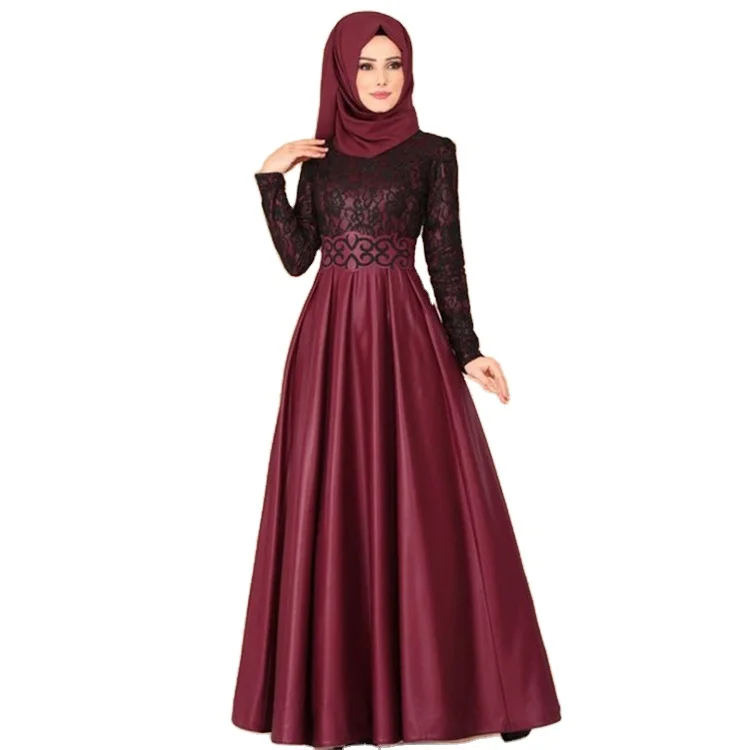 

Hot Sale Dubai Style Plus Size Muslim Women Clothing Ladies Fashion Lace Maxi Prom Dress Party Dress Muslim Dress