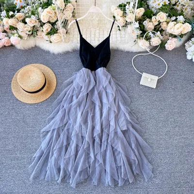 

2020 Summer Women Fashion Backless Gauze Maxi Dress