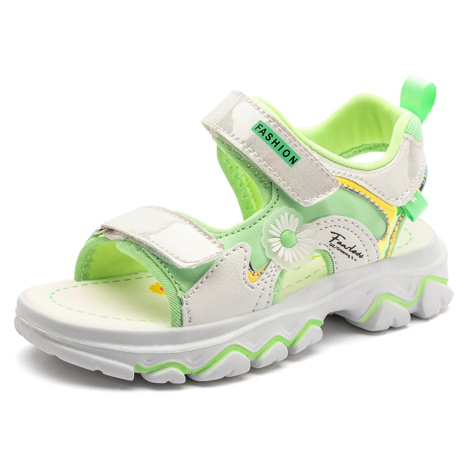

Hobibear Sandals for Young Girls Children's Shoes Outdoor Girls Sandals 2021 Summer New Fashion Girls Princess, Pink, rose pink, green
