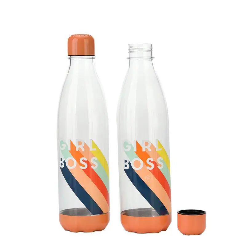 

Big capacity ready to ship single wall acrylic girl boss sport bottle for outdoor drinking easy to carry water bottle with lid, Customized